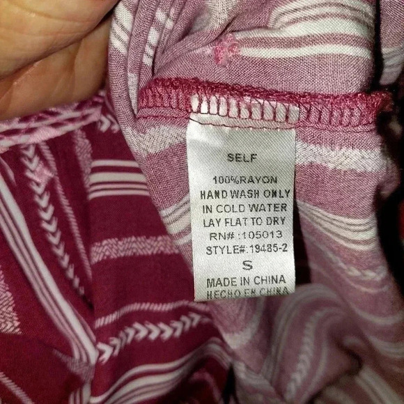 Savanna Jane Mauve The Olsen Top Boho Western Style Size Small - Picture 6 of 6